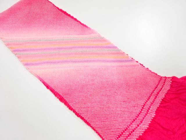 正絹　振袖用絞り帯揚げ【リサイクル】【中古】【着】