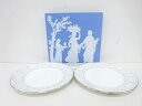 WEDGWOOD ヴェラシャンティリーレース プレート2枚セット【中古】【道】