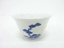 古伊万里 染付 松向付【中古】【道】