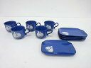 瑠璃釉 コーヒーカップ5客セット【中古】【道】