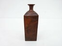 古物 備前焼 花彫 角徳利【中古】【道】