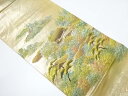 蝋彩螺鈿手描き清水寺風景模様織出し袋帯【中古】【着】