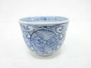 古伊万里 染付 線描き蕎麦猪口【中古】【道】