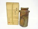 信楽焼 末石泰節 耳付花入【中古】【道】