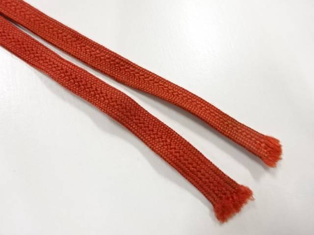 正絹　帯留め用手組三分紐【アンティーク】【中古】【着】
