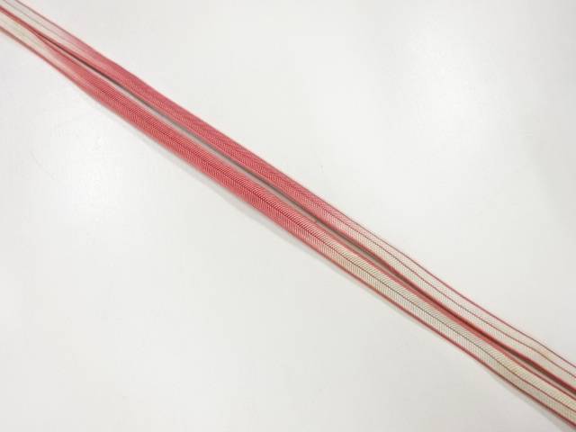 正絹　帯留め用手組三分紐【アンティーク】【中古】【着】