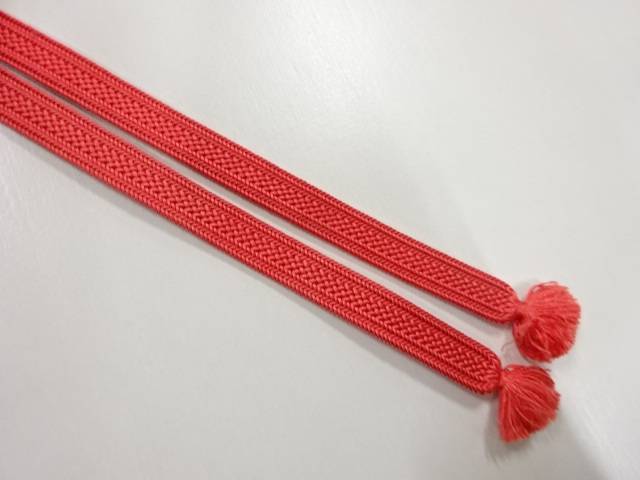 正絹　帯留め用手組三分紐【アンティーク】【中古】【着】