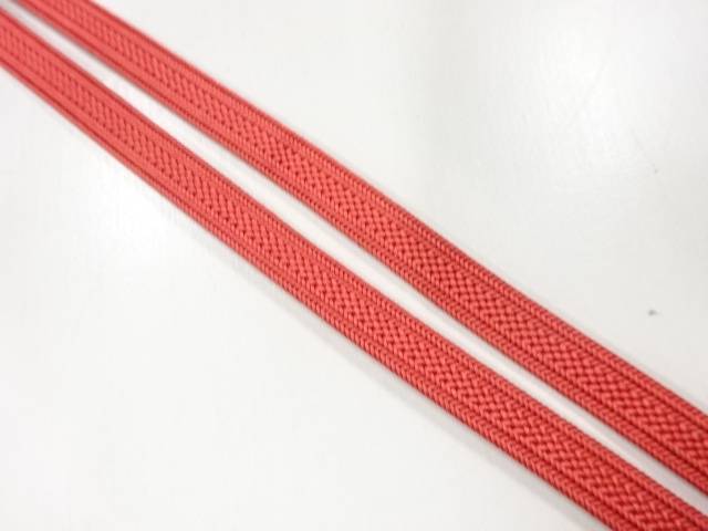正絹　帯留め用手組三分紐【アンティーク】【中古】【着】