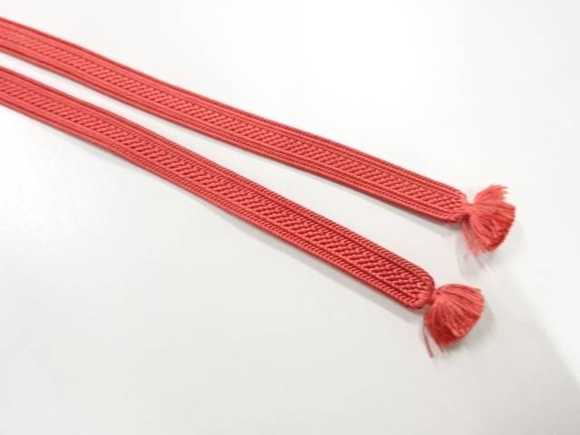 正絹　帯留め用手組三分紐【アンティーク】【中古】【着】