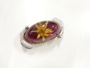 ドライフラワー帯留め【アンティーク】【中古】【着】