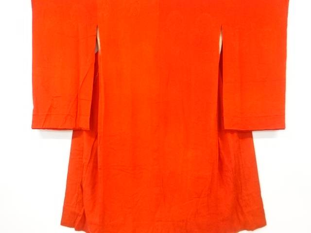 紋錦紗　丸に菊・梅模様織り出し長襦袢【アンティーク】【中古】【着】