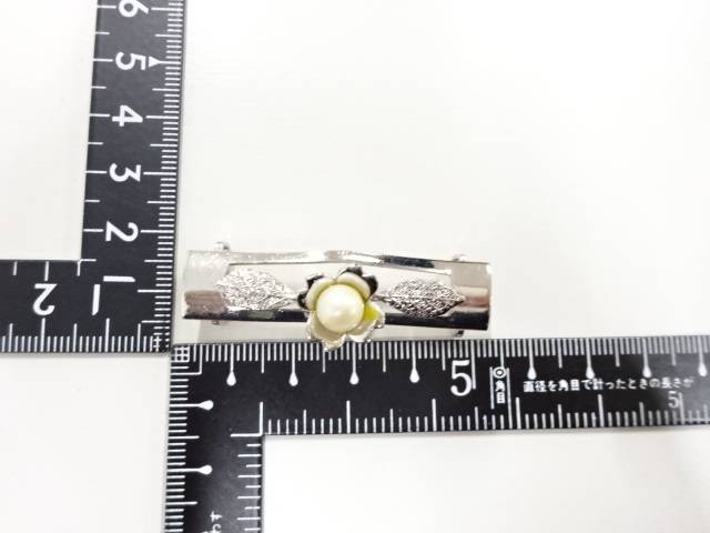 パール帯留め【アンティーク】【中古】【着】
