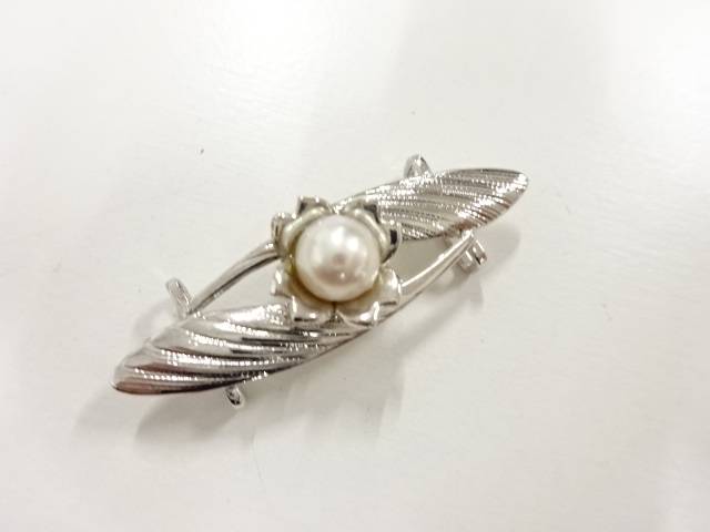 パール帯留め【アンティーク】【中古】【着】【sp_off】