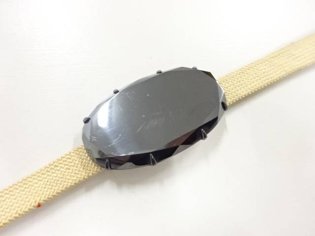 ヘマタイト帯留め【アンティーク】【中古】【着】
