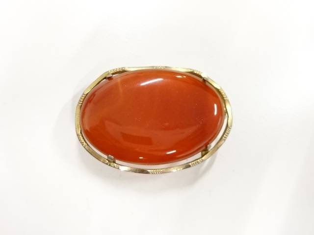 瑪瑙帯留め【アンティーク】【中古】【着】