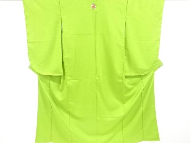 紗綾型模様織り出し三つ紋二尺袖着物【中古】【着】
