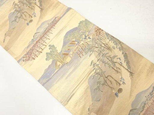 双三東海道織り出し袋帯【中古】【着】 双三東海道織り出し袋帯【中古】【着】