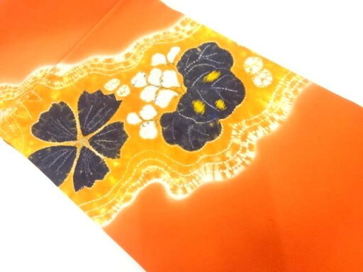 リサイクル 絞り桐模様刺繍開き名古屋帯(額縁仕立て)【Pnt】【sp_off】 リサイクル 絞り桐模様刺繍開き名古屋帯(額縁仕立て)【Pnt】【sp_off】