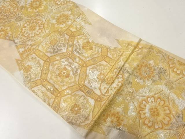 華文模様織出し袋帯【リサイクル】【中古】【着】