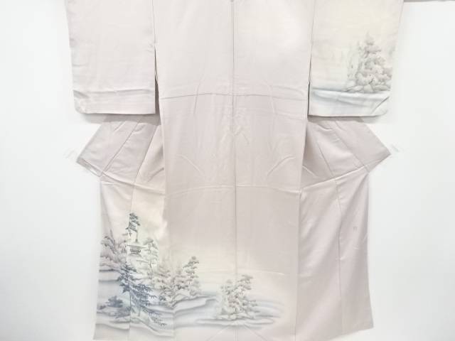 作家物 寺塔風景模様訪問着【リサイクル】【中古】【着】