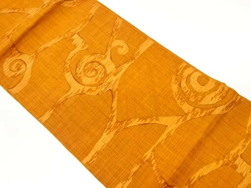 本場筑前博多唐草模様織出し名古屋帯【中古】【着】 本場筑前博多唐草模様織出し名古屋帯【中古】【着】
