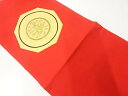 塩瀬金彩丸紋に花模様名古屋帯【リサイクル】【中古】【着】