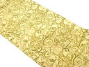 花唐草模様織出し全通袋帯【リサイクル】【中古】【着】
