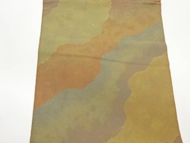 道長取り模様織出し全通洒落袋帯【中古】【着】