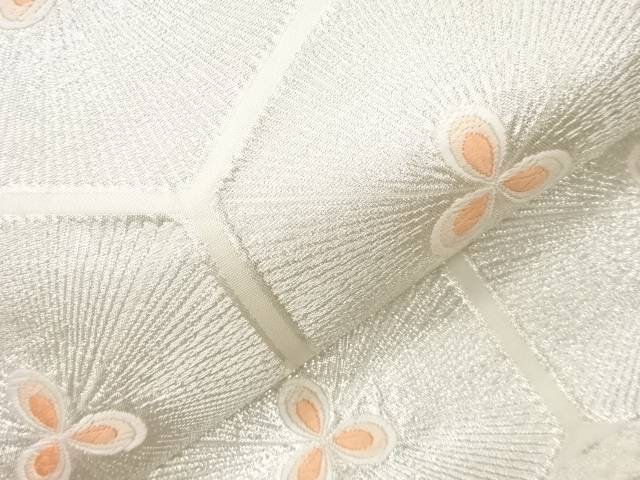 亀甲に松葉模様織出し袋帯【中古】【着】