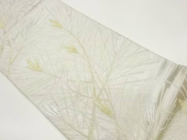 松葉模様織出し袋帯【中古】【着】