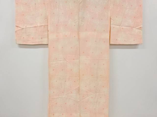 むじな菊模様織り出し暈し単衣長襦袢【リサイクル】【中古】【着】