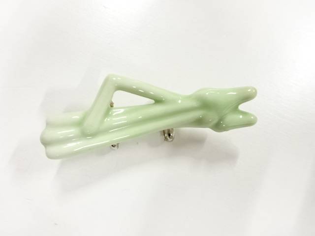 磁器帯留め【アンティーク】【中古】【着】