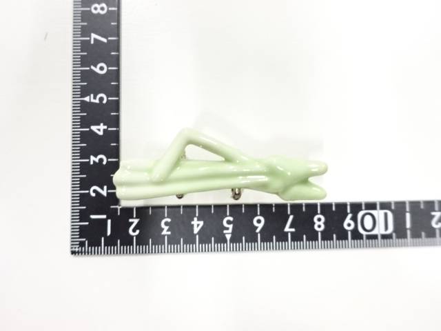 磁器帯留め【アンティーク】【中古】【着】