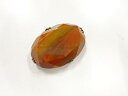 天然石帯留め【アンティーク】【中古】【着】