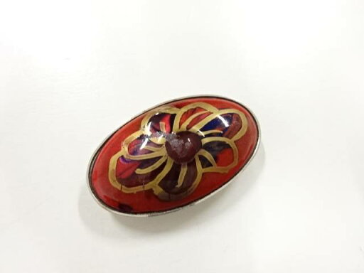 七宝帯留め【アンティーク】【中古】【着】 七宝帯留め【アンティーク】【中古】【着】