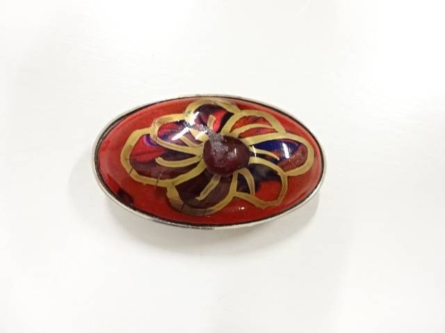 七宝帯留め【アンティーク】【中古】【着】