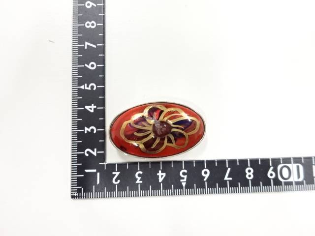 七宝帯留め【アンティーク】【中古】【着】