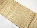 花更紗模様織り出し袋帯(着用可)【アンティーク】【中古】【着】