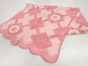 リサイクル リボン刺繍菱に花模様ショール【Pnt】