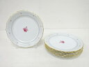 Noritake ノリタケ 1406 ローズ プレート6枚セット(25センチ)【中古】【道】