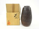 常滑焼 吉川秀樹造 花入【中古】【道】