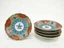 古伊万里 錦 花唐草 五寸皿 5客揃【中古】【道】