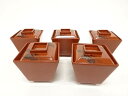 朱塗桐 四方椀 5客揃【中古】【道】