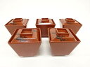 朱塗桐 四方椀 5客揃【中古】【道】