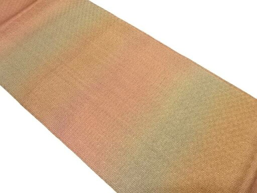 未使用品 重ね菱模様織り出し全通袋帯【着】 未使用品 重ね菱模様織り出し全通袋帯【着】
