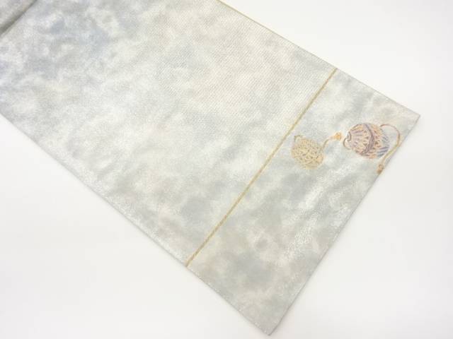 鞠模様織り出し袋帯【中古】【着】(4)