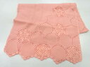 リボン刺繍花亀甲模様ショール【Pnt】