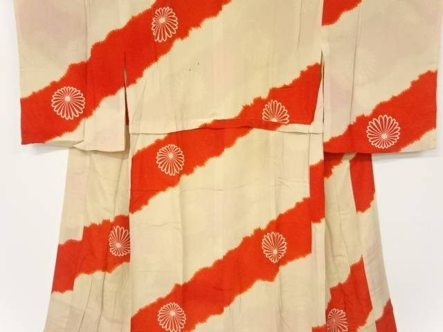 アンティーク　錦紗菊模様長襦袢【Pnt】