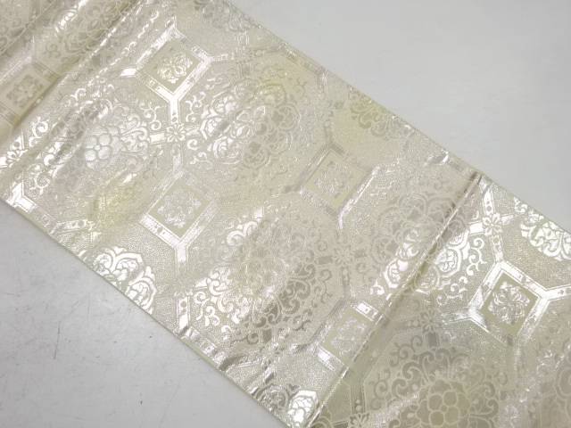 王朝蜀江華紋模様織り出し袋帯【中古】【着】