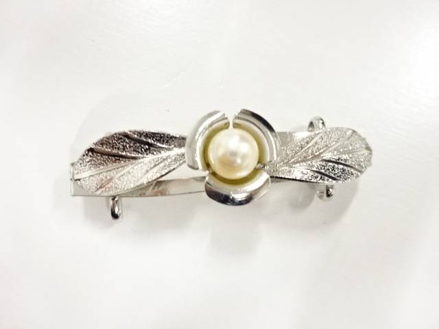 パール帯留め【アンティーク】【中古】【着】